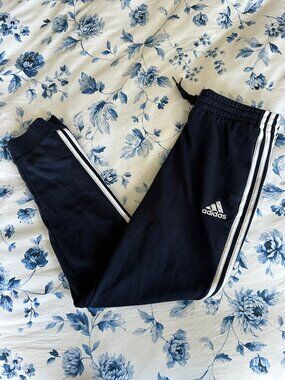 adidas 3-Stripe Jogger Pants Men's Large Navy Cotton Blend GK8888